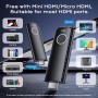 Aceele Transmisor y Receptor HDMI Inalámbrico, Decodificación 4K Salida 1080P, 2.4G/5.8G Extensor HDMI con 165FT de Alcance de
