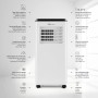 Ufesa A7 Aire Acondicionado Portátil 3en1, Refrigeración, Ventilación y Deshumidificación, 7000 BTU/día, Silencioso, Pantalla