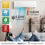 HANTECH Split aire acondicionado H-PRO función de calefacción y refrigeración, filtro de aire, WIFI, material de montaje (9000