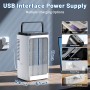 Aire acondicionado portátil, ventilador de 1.5L, 4 velocidades, iluminación LED de 7 colores, 2 funciones de pulverización y