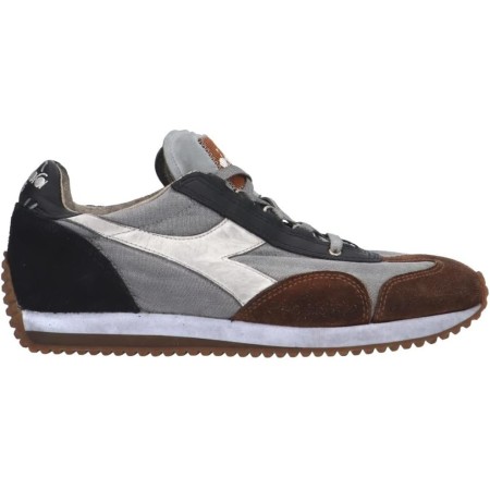 Diadora Zapatos Heritage Equipe H Dirty Stone Wash Evo Zapatillas Unisex High Rise/White Gris Blanco