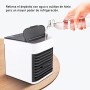 Mini Aire Acondicionado Portátil Tamaño Reducido Humidificador Purificador Filtra Aire Diferentes Luces LED Conexión USB