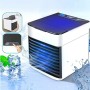 Mini Aire Acondicionado Portátil Tamaño Reducido Humidificador Purificador Filtra Aire Diferentes Luces LED Conexión USB