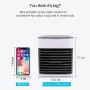 Mini Aire Acondicionado Portátil Tamaño Reducido Humidificador Purificador Filtra Aire Diferentes Luces LED Conexión USB