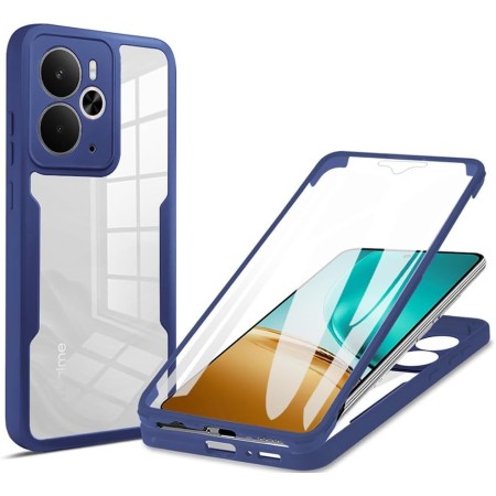 SEAHAI Transparente Funda para Realme 14 5G / Realme 14T 5G, con Protector de Pantalla Incorporado, Antigolpes Militar PC + TPU