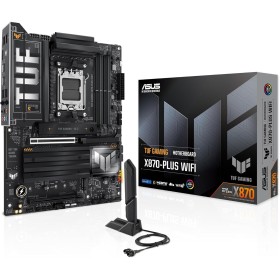 ASUS TUF Gaming X870-PLUS WiFi - Placa Base AMD ATX, 16+2+1(80A) etapas de Potencia, DDR5, PCIe 5.0 Compatible con GPU de última