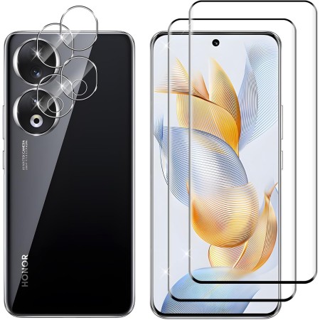 Lutree para Realme 14 Pro Plus Protector de Pantalla + Protector Cámara, [2+2 Piezas], Sin Burbujas 3D Cobertura Total Cristal