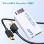 GANA Wii a HDMI Adaptador, Wii a HDMI convertidor Conector con Salida de vídeo de 1080p/720p y 3,5 mm Audio - Soporta Todos los