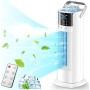 Aire Acondicionado Portátil, Ventilador con Refrigeración por agua, Humidificador con Mando a Distancia, Depósito de agua de 700