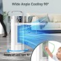 Aire Acondicionado Portátil, Ventilador con Refrigeración por agua, Humidificador con Mando a Distancia, Depósito de agua de 700