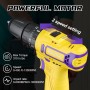 12 V Taladro Atornillador, PULITUO Taladro Eléctrico Compacto con 1.5Ah Batería, 2 Velocidades, 1 Hora de Carga Rápida, 10mm