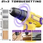 12 V Taladro Atornillador, PULITUO Taladro Eléctrico Compacto con 1.5Ah Batería, 2 Velocidades, 1 Hora de Carga Rápida, 10mm