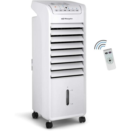 Orbegozo Air 46 Climatizador Evaporativo 3 En 1, 3 Velocidades, Temporizador, Acumuladores De Frío, Depósito De 6 L, Mando A