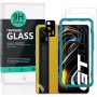Ibywind Cristal Templado para Realme GT 5G, [2 Piezas],con Metálico Protector de Lente de Cámara,Atrás Pegatina Protectora Fibra