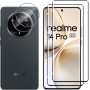 Lutree para Realme 14 Pro Cristal Templado, 2+2 Piezas 3D Protector de Pantalla + Protector de Lente de Cámara, Dureza 9H HD
