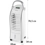 Klarstein Aire Acondicionado Portatil 4 en 1, Climatizador Aire 65 W Silencioso, Modo Noche 6L Humidifiicador, Ventilador,