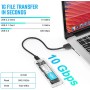 AXFEE Carcasa SSD M.2 NVMe, Carcasa Disco Duro SSD, Caja Disco Duro Lector Disco Duro 10Gbps USB 3.1 Gen 2, Compatible con