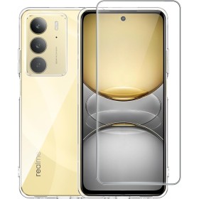 CAUHENYEE Funda para Realme 14X 5G/Realme C75 5G Carcasa, con 1 Protector de Pantalla de Vidrio Templado, Funda Fina y Suave en