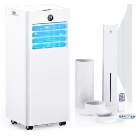 Aire Acondicionado Portatil - 7000 BTU Aire Acondicionado Silencioso con Mando, 4 en 1 Modo