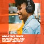 JBL Auriculares Tune 670 NC, auriculares supraaurales inalámbricos ligeros con cancelación de ruido adaptativa, Bluetooth y 70