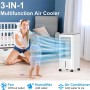 GWFBLID Aire Acondicionado Portátil Enfriador de Aire de 9Lcon Temporizador de 15H 3 Velocidades 40dB Control Remoto