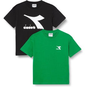 Diadora Ju.Double Pack Camiseta SS Logo T-Shirt Niños