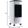 JOCCA - Climatizador Frío con Repelente para Insectos/Humidificador/ 3 Velocidades/Potencia 80W/ Depóstio de Agua 3L, Botellas