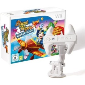 pack nintendo wii stunt flyer hero of the skies + manche pilotage