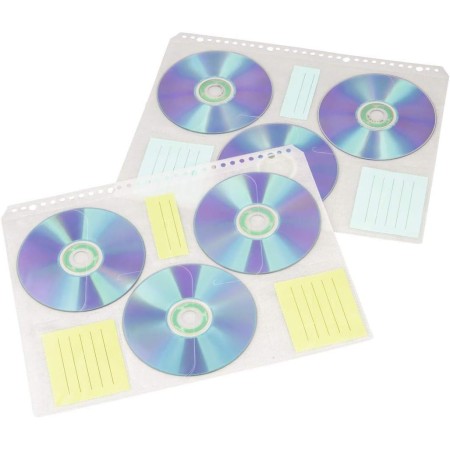 Hama CD-ROM Index Sleeves 60discos Transparente - Estuches de Disco óptico (60 Discos, Transparente, De plástico)