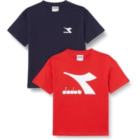 Diadora Ju.Double Pack Camiseta SS Logo T-Shirt Niños