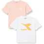 Diadora Ju.Double Pack Camiseta SS Logo T-Shirt Niños