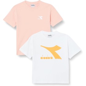 Diadora Ju.Double Pack Camiseta SS Logo T-Shirt Niños