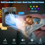 Aire acondicionado portátil 4 en 1 con 3 velocidades, 3 modos y 7 ventiladores LED con mando a distancia, temporizador 2-8H,