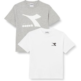 Diadora Ju.Double Pack Camiseta SS Logo T-Shirt Niños