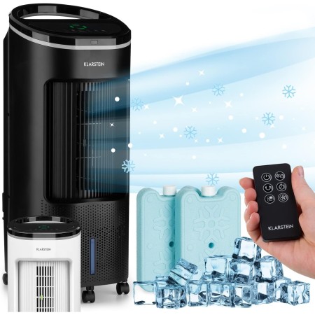 Klarstein IceWind Plus Climatizador Evaporativo – 4 en 1: Ventilador, Enfriador, Humidificador & Purificador, 330 m³/h, Control