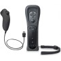 OSTENT 2 en 1 Mando a Distancia Construido en Motion Plus + Nunchuk para Nintendo Wii Juego - Negro