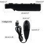 OSTENT 2 en 1 Mando a Distancia Construido en Motion Plus + Nunchuk para Nintendo Wii Juego - Negro