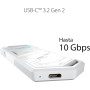ASUS ROG Strix Arion White Edition - Caja de SSD M.2 NVMe (USB3.2 Gen 2 de Tipo C 10 Gbps, Cables USB-C a C y USB-C a A,