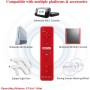 OSTENT 2 en 1 Mando a Distancia Construido en Motion Plus + Nunchuk para Nintendo Wii Juego - Negro