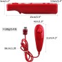 OSTENT 2 en 1 Mando a Distancia Construido en Motion Plus + Nunchuk para Nintendo Wii Juego - Negro