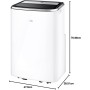 AEG AXP26U338CW Aire Acondicionado Portátil ChillFlex Pro - Función Frío, Deshumidificador y Ventilador - 9000BTUs, R290,