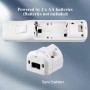 OSTENT 2 en 1 Mando a Distancia Construido en Motion Plus + Nunchuk para Nintendo Wii Juego - Negro