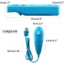 OSTENT 2 en 1 Mando a Distancia Construido en Motion Plus + Nunchuk para Nintendo Wii Juego - Negro