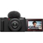 Sony ZV-1F Cámara Digital, para Vlogs, con Pantalla Multiángulo, Vídeo 4K, Cámara Lenta y Funciones para Vlog, Negra