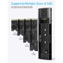 Beikell Carcasa M.2 NVMe SSD, Sin Herramientas USB 3.2 Gen 2×1 10Gbps Carcasa Adaptador, Caja Disco Duro Soporte