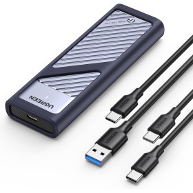 UGREEN Carcasa M.2 NVMe PCIe USB C 3.2 Gen 2, Caja Disco Duro M2 con UASP 10Gbps para SSD M.2 M/M&B Key 2280/2242/2230/2260