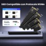 UGREEN Carcasa M.2 NVMe PCIe USB C 3.2 Gen 2, Caja Disco Duro M2 con UASP 10Gbps para SSD M.2 M/M&B Key 2280/2242/2230/2260