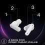 JBL Auriculares Tune Beam In-Ear, inalámbricos, resistentes al agua, cancelación de ruido y tecnología de 4 micrófonos, con