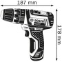 Bosch Professional 12V System GSB 12V-15 - Taladro percutor a batería (30 Nm, 1300 rpm, 2 baterías x 2.0 Ah, set 39 accesorios,