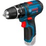 Bosch Professional 12V System GSB 12V-15 - Taladro percutor a batería (30 Nm, 1300 rpm, 2 baterías x 2.0 Ah, set 39 accesorios,